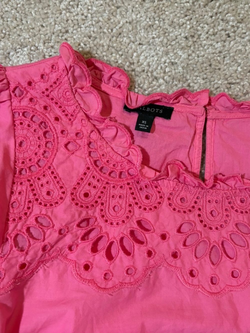 Talbots Eyelet top - Picture 3 of 3